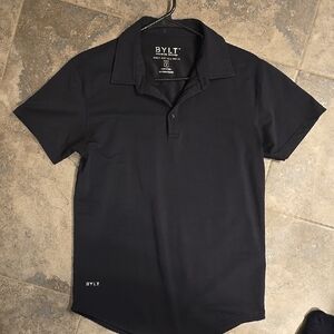 Men's BYLT LUX Black Polo Shirt